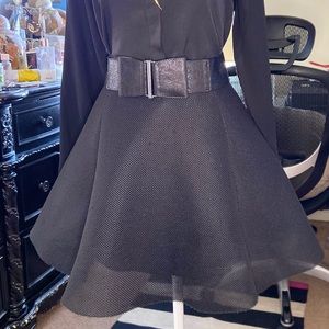 Express Mesh (type) skater mini skirt